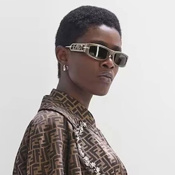 Fendi Women Sunglasses Opaline Pink Brown Oval FE40120I SHADOW 45E BRAND NEW - Picture 9 of 9